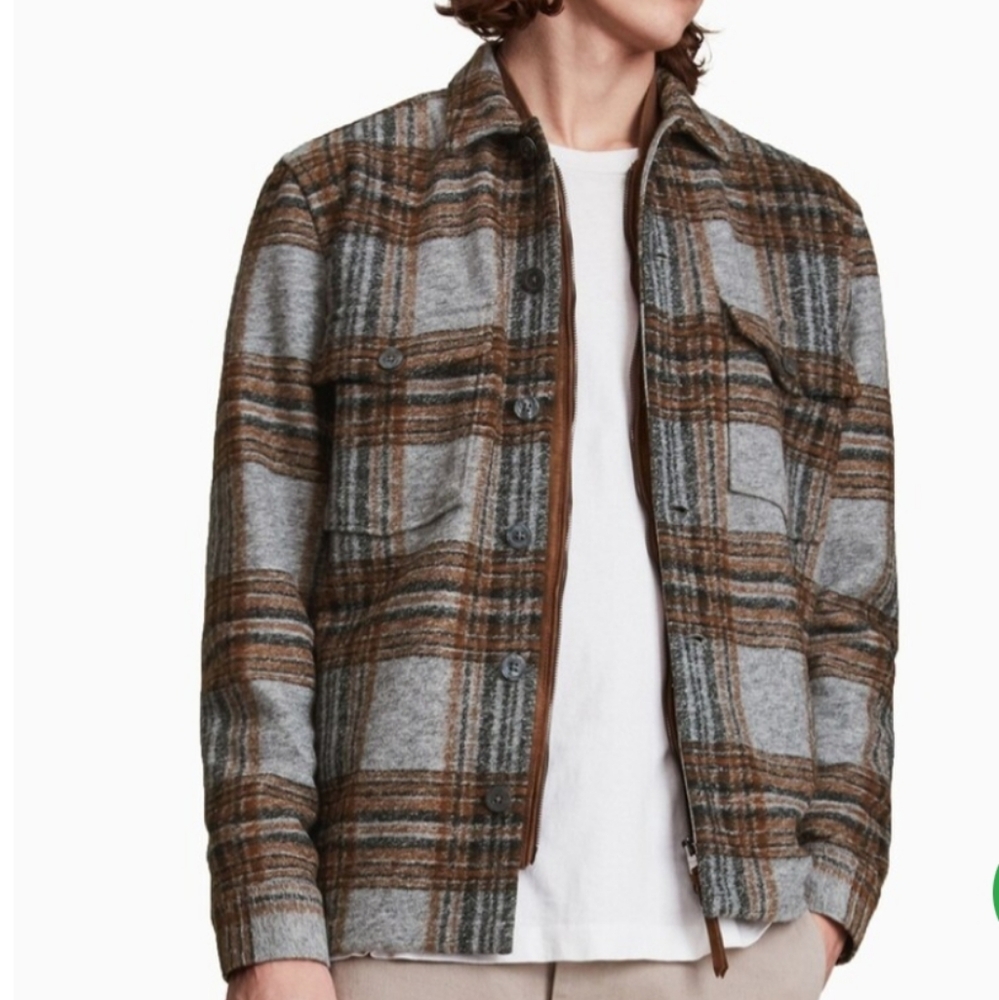 AllSaints Grey Skomo Ls Shirt